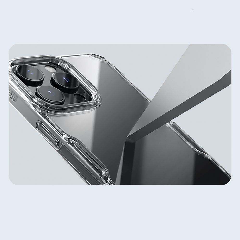 Back panel cover Nillkin Nillkin Nature Pro Case for iPhone 16 Pro - transparent and white