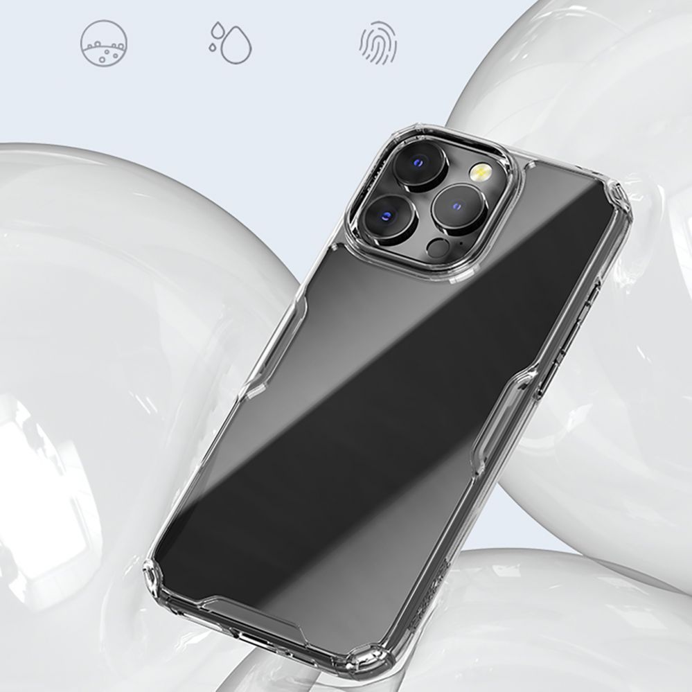 Back panel cover Nillkin Nillkin Nature Pro Case for iPhone 16 Pro - transparent and white