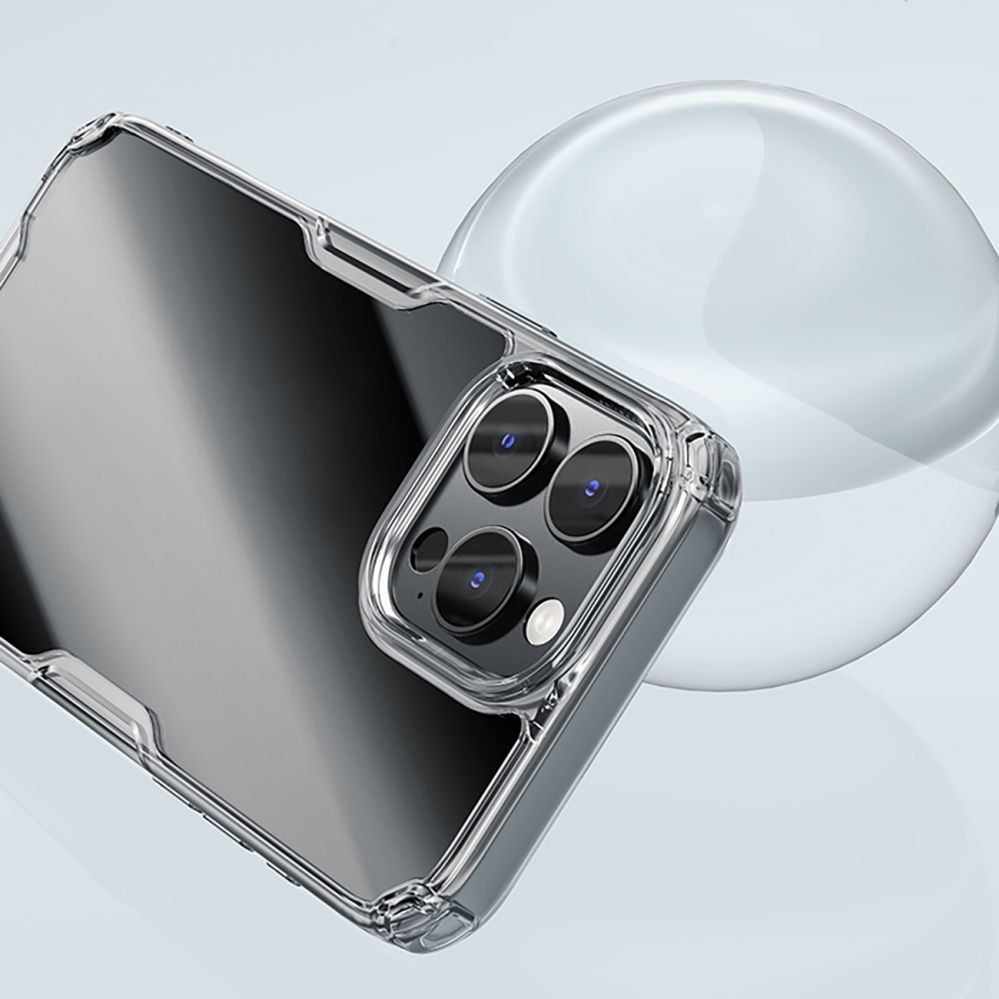 Back panel cover Nillkin Nillkin Nature Pro Case for iPhone 16 Pro - transparent and white