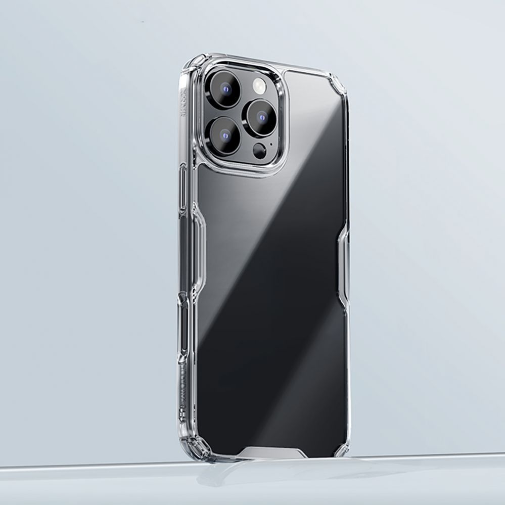 Back panel cover Nillkin Nillkin Nature Pro Case for iPhone 16 Pro - transparent and white