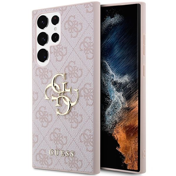 Tagakaaned Guess Guess GUHCS23L4GMGPI S23 Ultra S918 pink/pink hardcase 4G Big Metal Logo