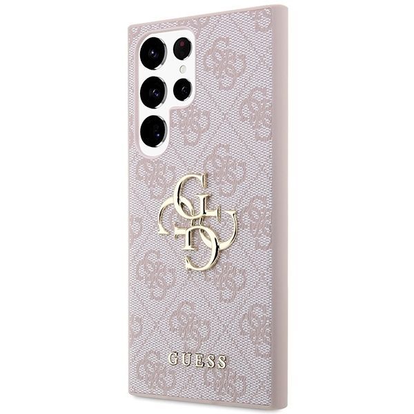 Tagakaaned Guess Guess GUHCS23L4GMGPI S23 Ultra S918 pink/pink hardcase 4G Big Metal Logo