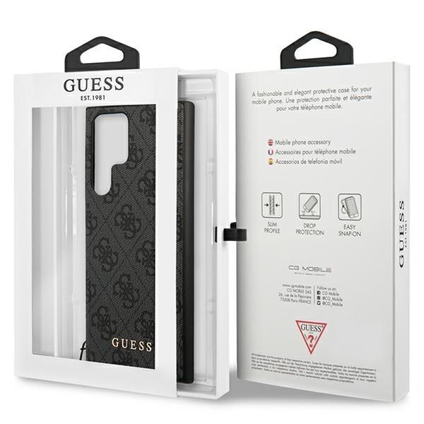 Tagakaaned Guess Guess GUHCS23LGF4GGR S23 Ultra S918 grey/grey hardcase 4G Charms Collection
