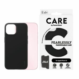 Back panel cover Panzer Glass  CARE by PanzerGlass Fearlessly Fashionable Case for iPhone 15 - Black 