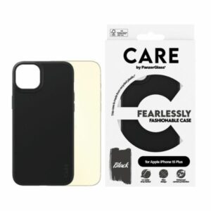 Back panel cover Panzer Glass  CARE by PanzerGlass Fearlessly Fashionable Case for iPhone 15 Plus - Black 