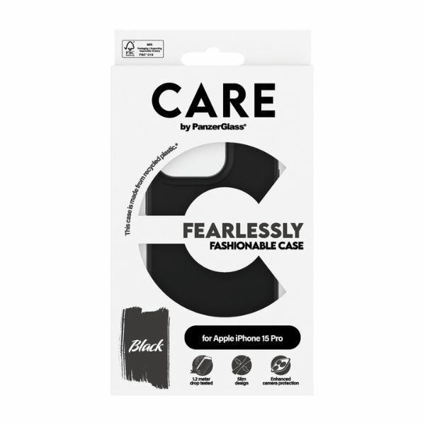 Back panel cover Panzer Glass CARE by PanzerGlass Fearlessly Fashionable Case for iPhone 15 Pro - Black