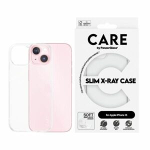 Back panel cover Panzer Glass  CARE by PanzerGlass Slim X-Ray Case for iPhone 15 - Clear 