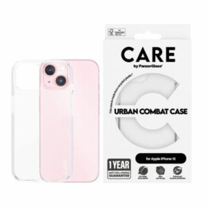 Back panel cover Panzer Glass  CARE by PanzerGlass Urban Combat Case for iPhone 15 - transparent 