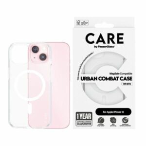 Back panel cover Panzer Glass  CARE by PanzerGlass Urban Combat Case MagSafe for iPhone 15 - White 