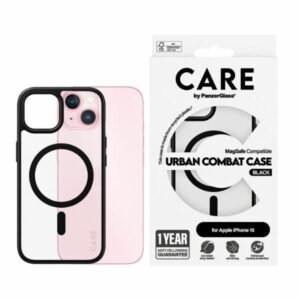 Back panel cover Panzer Glass  CARE by PanzerGlass Urban Combat Case MagSafe for iPhone 15 - Black 