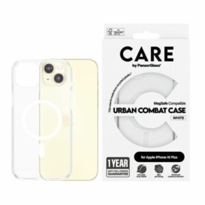 Back panel cover Panzer Glass  CARE by PanzerGlass Urban Combat Case MagSafe for iPhone 15 Plus - White 