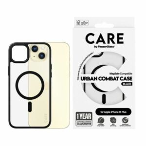 Back panel cover Panzer Glass  CARE by PanzerGlass Urban Combat Case MagSafe for iPhone 15 Plus - Black 