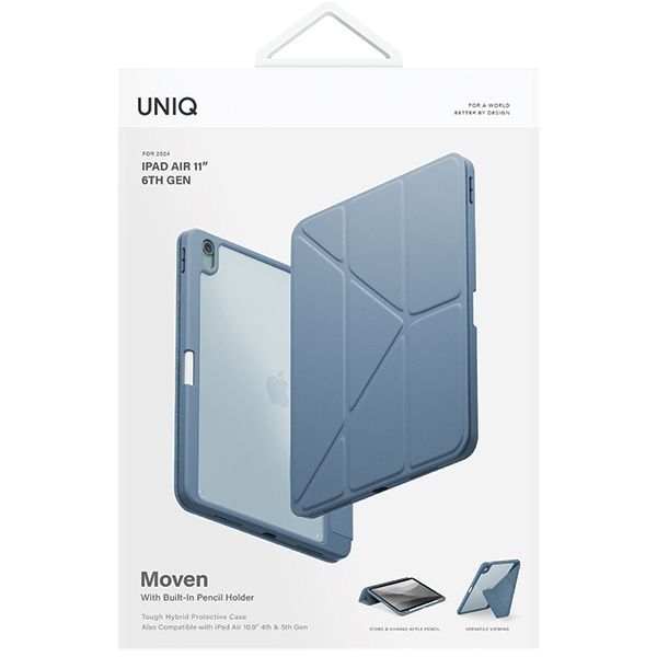 Back panel cover UNIQ Uniq Moven iPad Air 11" Case (2024) - Blue