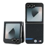 Nugarėlės dėklai BMW  BMW Carbon Blue Line Case for Samsung Galaxy Z Flip 6 - Black 