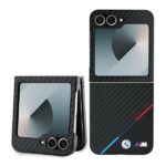 Aizmugurējais vāciņš BMW  BMW Carbon Tricolor Case for Samsung Galaxy Z Flip 6 - Black 