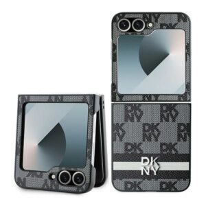 Aizmugurējais vāciņš DKNY  DKNY Checkered Pattern Printed Stripes case for Samsung Galaxy Z Flip 6 - black 