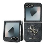 Nugarėlės dėklai Guess  Guess Leather 4G Metal Logo Case for Samsung Galaxy Z Flip 6 - Black 