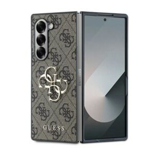 Nugarėlės dėklai Guess  Guess Leather 4G Metal Logo Case for Samsung Galaxy Z Fold 6 - Brown