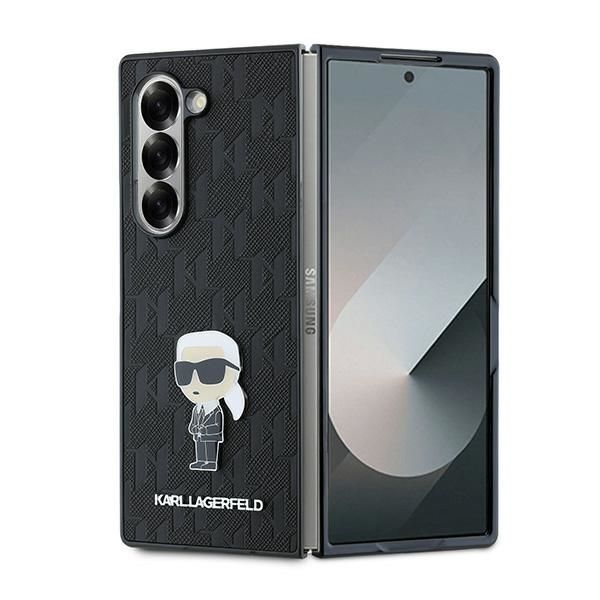 Aizmugurējais vāciņš Karl Lagerfeld Karl Lagerfeld Saffiano Ikonik Pin Case for Samsung Galaxy Z Fold 6 - Black