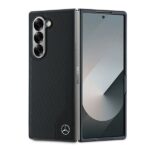 Чехол на заднюю панель Mercedes-Benz  Mercedes Leather Wood Imitation MagSafe Case for Samsung Galaxy Z Fold 6 - Black 