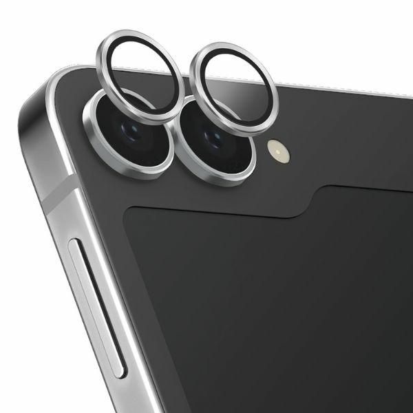 Protective glass UNIQ Uniq Optix Auminium Tempered Glass for Lens with Applicator for Samsung Galaxy Z Flip 6 - White