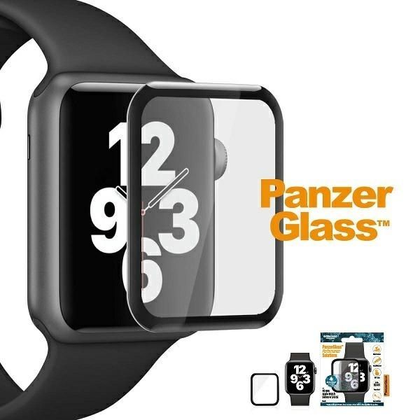 Aizsargstikls Panzer Glass PanzerGlass Curved Antibacterial Tempered Glass for Apple Watch 4/5/6/SE - 40mm - Black