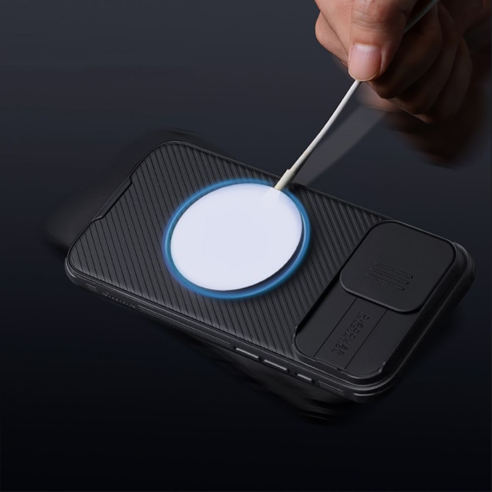 Back panel cover Nillkin - Nillkin CamShield Pro Magnetic Case for iPhone 16 Pro - black