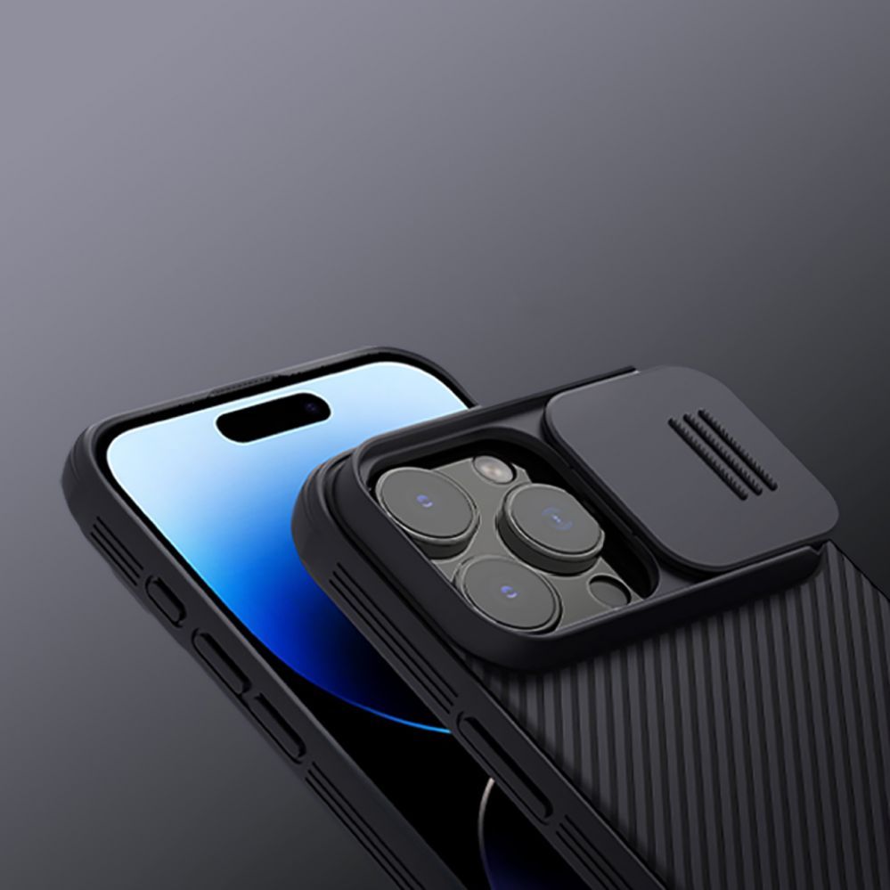 Back panel cover Nillkin Nillkin CamShield Pro Case for iPhone 16 Pro Max with camera cover - black