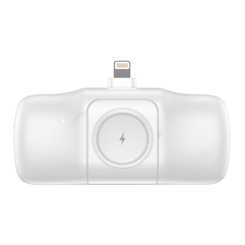 Other Phone Accessory Wozinsky WF16-YLS 5000mAh 15W Lightning Mini Power Bank with Built-in USB-C Cable and Apple Watch Charger - White