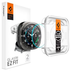 Cits mobilo telefonu aksesuārs Spigen  Spigen Glas.TR EZ Fit Tempered Glass for Samsung Galaxy Watch Ultra (47mm) - Clear (2-pack) 