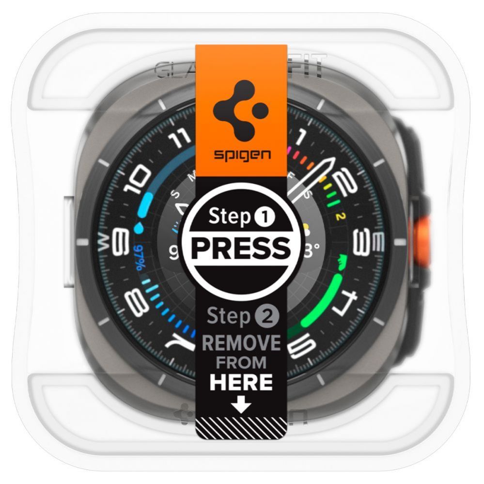 Muu telefoni lisavarustus Spigen Spigen Glas.TR EZ Fit Tempered Glass for Samsung Galaxy Watch Ultra (47mm) - Clear (2-pack)
