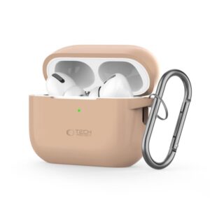 Other Phone Accessory Tech-Protect  Tech-Protect Silicone Hook Case for Apple AirPods Pro 1 / 2 - Beige 