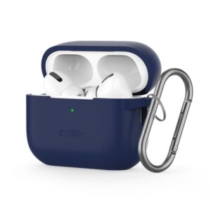 Maciņš austiņām Tech-Protect Apple AirPods Pro 1 / 2 Silicone Hook Case Blue
