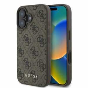 Aizmugurējais vāciņš Guess  Guess 4G Classic iPhone 16 Case - Brown