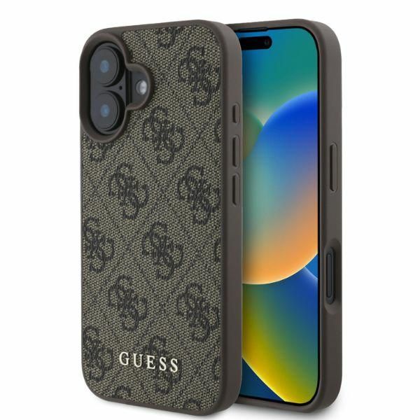 Aizmugurējais vāciņš Guess Guess 4G Classic iPhone 16 Case - Brown