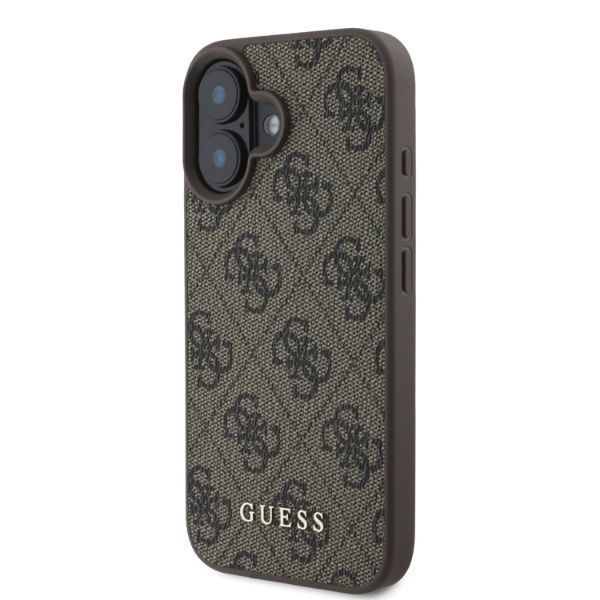 Aizmugurējais vāciņš Guess Guess 4G Classic iPhone 16 Case - Brown