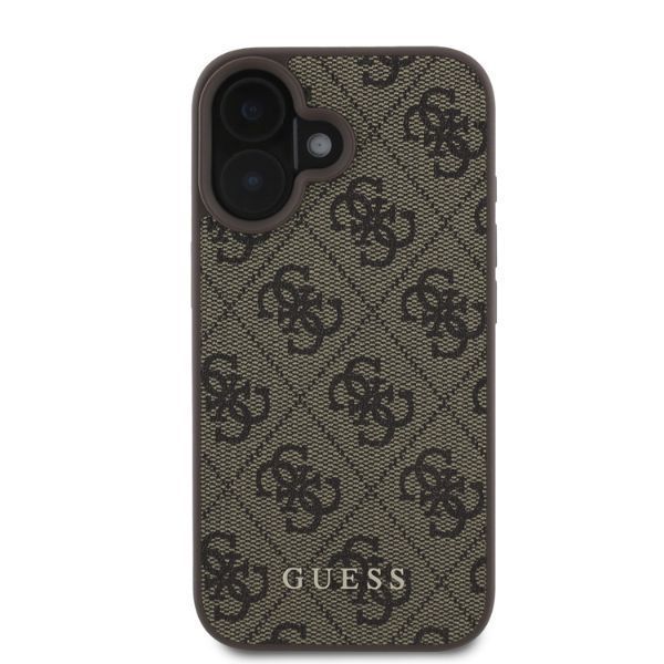 Aizmugurējais vāciņš Guess Guess 4G Classic iPhone 16 Case - Brown