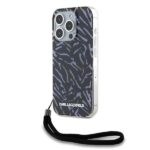 Aizmugurējais vāciņš Karl Lagerfeld  Karl Lagerfeld Zebra With Cord iPhone 15 Pro Max Case - Purple 