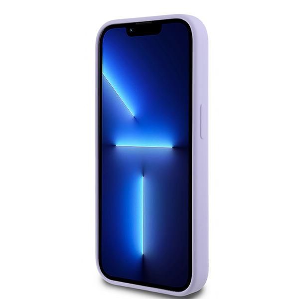 Aizmugurējais vāciņš Karl Lagerfeld Karl Lagerfeld HC MagSafe Silicone Karl&Choupette Heads Ring Case for iPhone 14 Pro - Purple