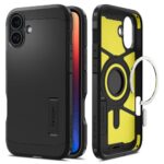 Nugarėlės dėklai Spigen  Spigen Tough Armor MagSafe case with stand for iPhone 16 - black 