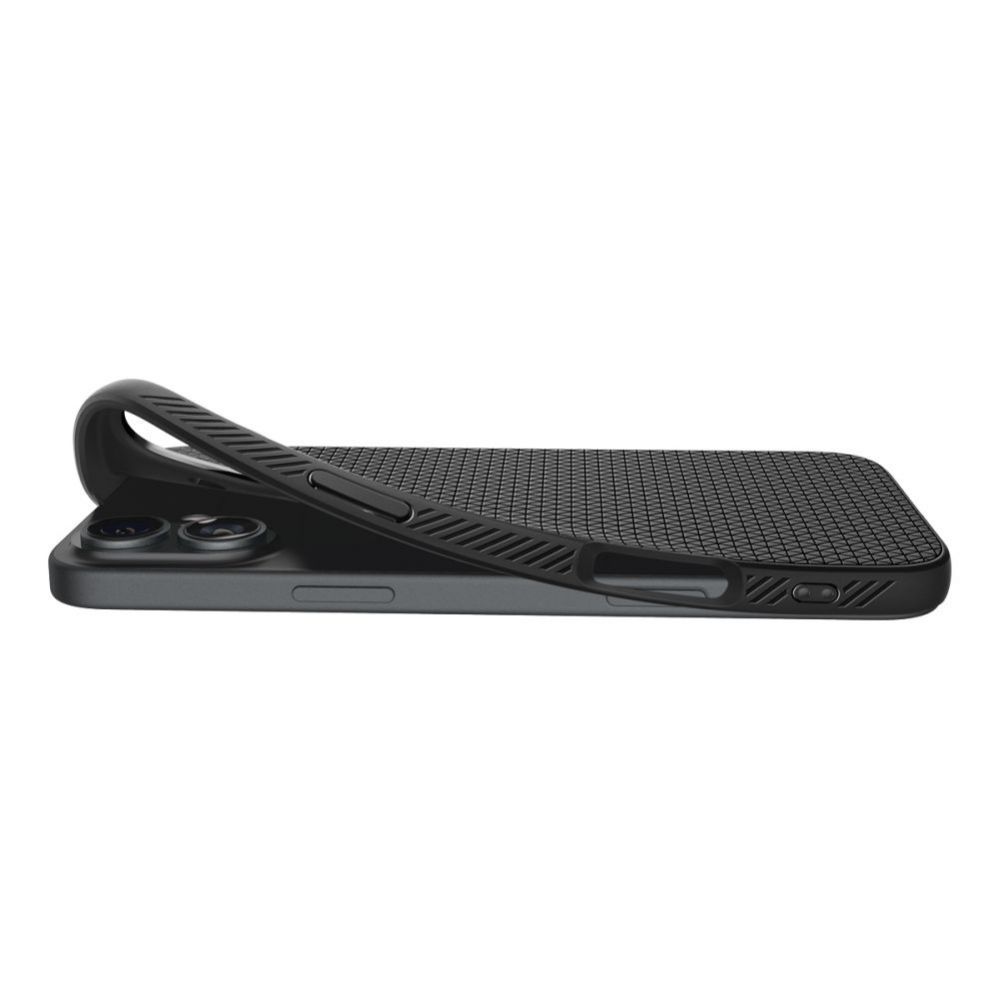 Back panel cover Spigen Spigen Liquid Air iPhone 16 Case - Black