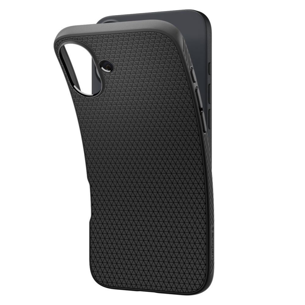 Back panel cover Spigen Spigen Liquid Air iPhone 16 Case - Black