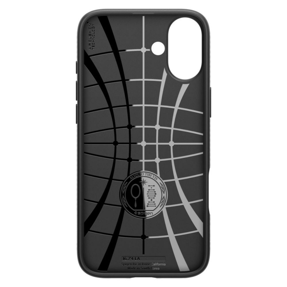 Back panel cover Spigen Spigen Liquid Air iPhone 16 Case - Black