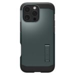 Aizmugurējais vāciņš Spigen  Spigen Tough Armor MagSafe Case with Stand for iPhone 16 Pro - Green 