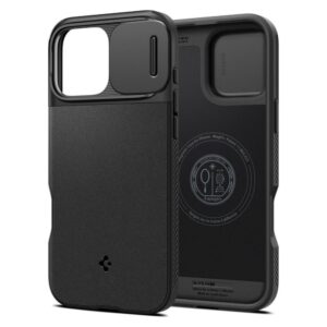 Чехол на заднюю панель Spigen  Spigen Optik Armor Mag case with MagSafe for iPhone 16 Pro - black 