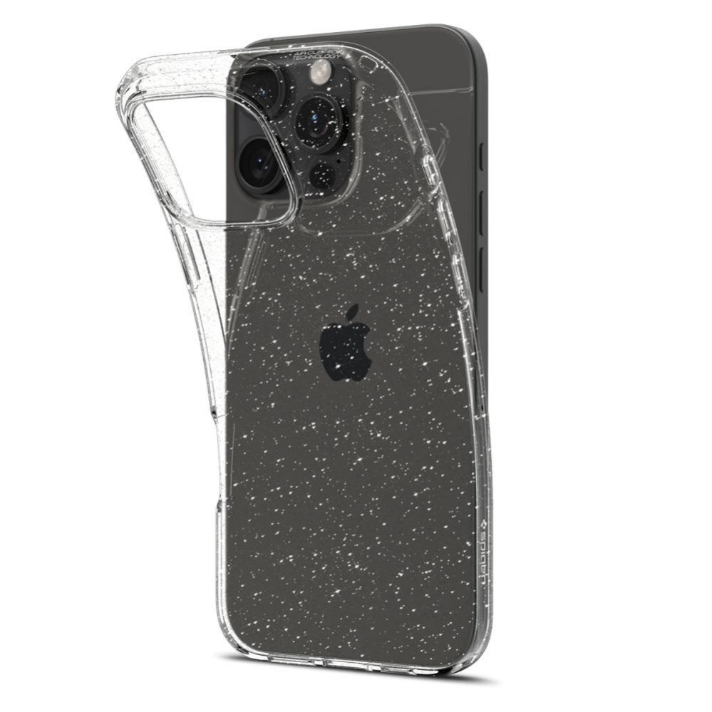 Back panel cover Spigen Spigen Liquid Crystal iPhone 16 Pro Case - Clear Glitter