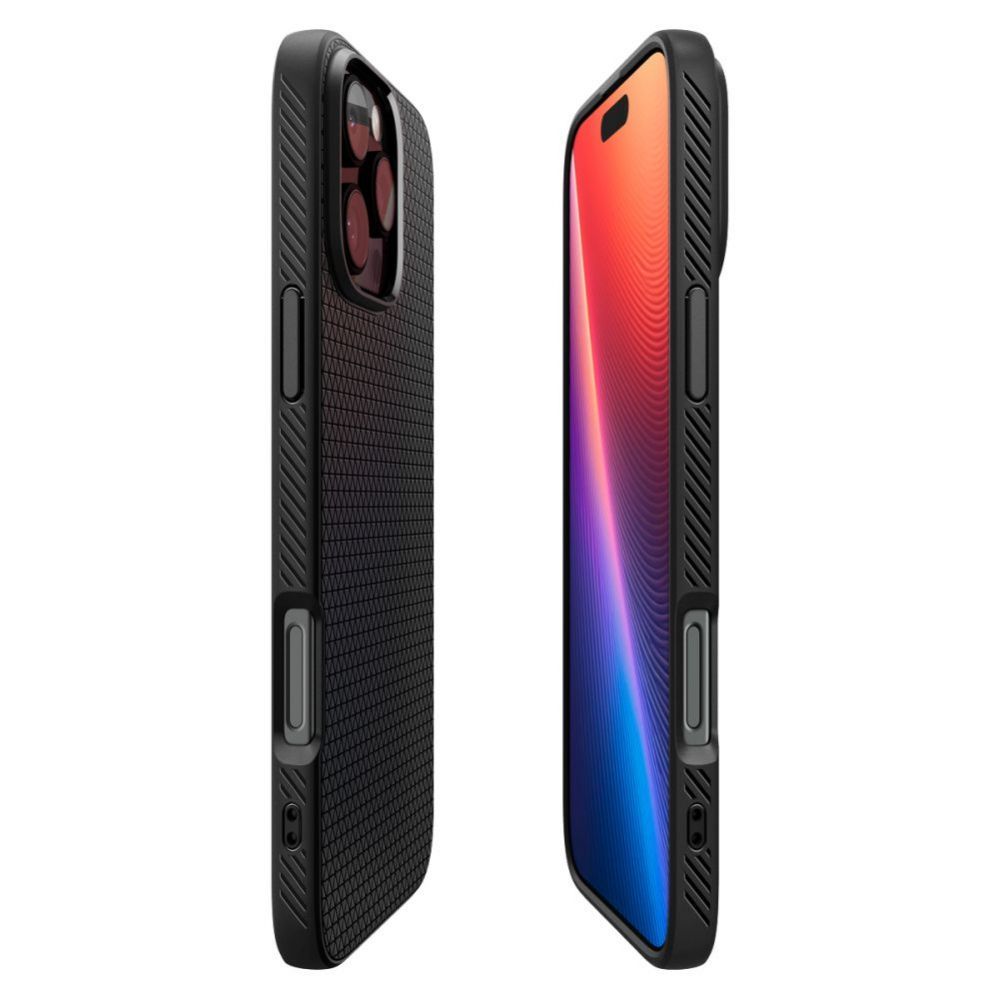 Back panel cover Spigen Spigen Liquid Air iPhone 16 Pro Case - Black