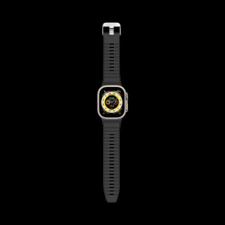Other Phone Accessory Decoded Decoded Ultra Traction Silicone Strap for Apple Watch 49 / 45 / 44 / 42 mm Gen 1-9 - SE - Black