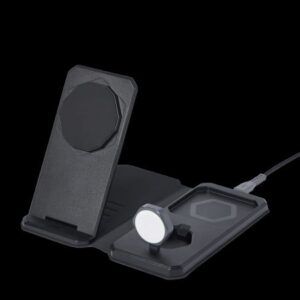 Kitas telefono priedas UAG  UAG 3in1 Travel Charger 15W Wireless Charger with MagSafe + Cable + Organizer - Black 