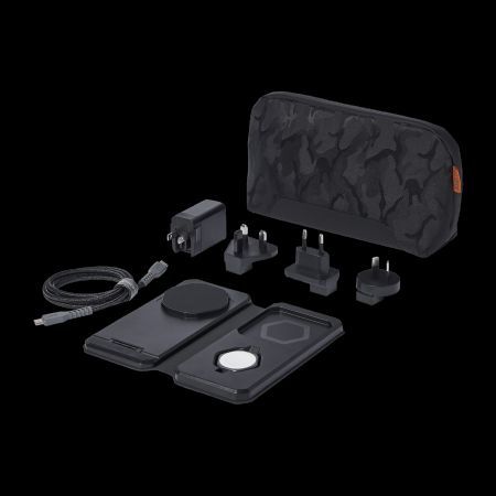 Muu telefoni lisavarustus UAG UAG 3in1 Travel Charger 15W Wireless Charger with MagSafe + Cable + Organizer - Black